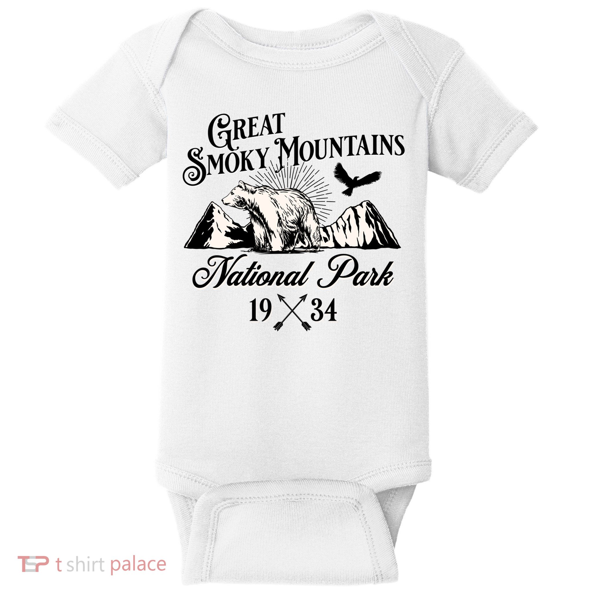 Great Smoky Mountains National Park Tennessee Bear Outdoors Gift Baby Bodysuit