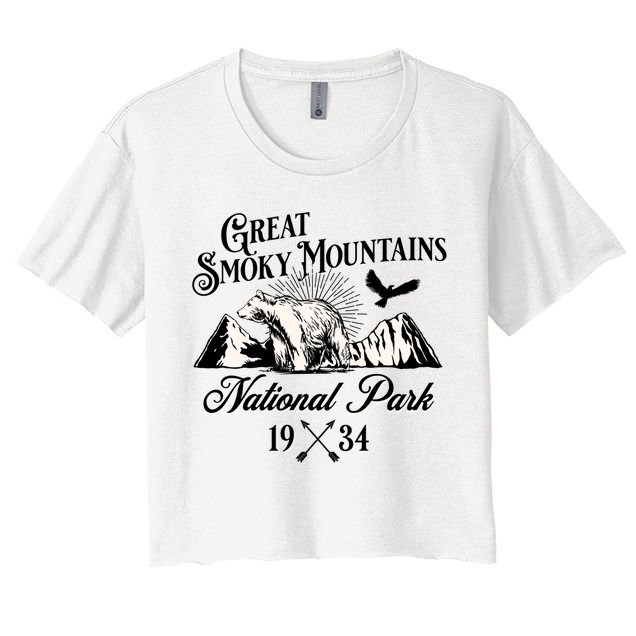 Great Smoky Mountains National Park Tennessee Bear Outdoors Gift Crop Top