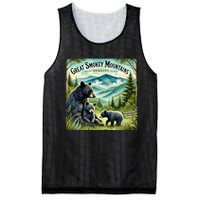 Great Smokey Mountains Black Bear Mother And Cub Mesh Reversible Basketball Jersey Tank