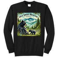 Great Smokey Mountains Black Bear Mother And Cub Tall Sweatshirt