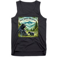 Great Smokey Mountains Black Bear Mother And Cub Tank Top