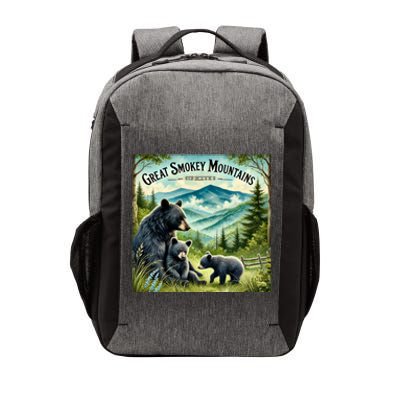 Great Smokey Mountains Black Bear Mother And Cub Vector Backpack