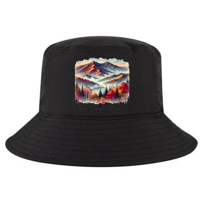 Great Smoky Mountains Fall Leaves Cool Comfort Performance Bucket Hat