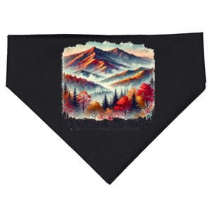 Great Smoky Mountains Fall Leaves USA-Made Doggie Bandana