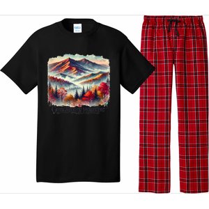 Great Smoky Mountains Fall Leaves Pajama Set