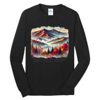 Great Smoky Mountains Fall Leaves Tall Long Sleeve T-Shirt