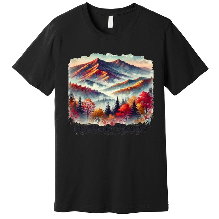 Great Smoky Mountains Fall Leaves Premium T-Shirt