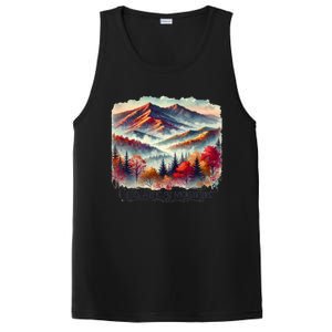 Great Smoky Mountains Fall Leaves PosiCharge Competitor Tank