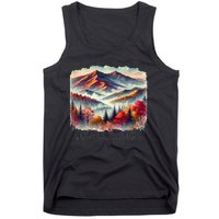 Great Smoky Mountains Fall Leaves Tank Top