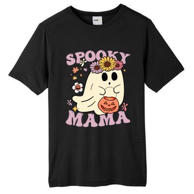 Groovy Spooky Mama Vibes Halloween Hippi Ghost Spooky Season Gift Tall Fusion ChromaSoft Performance T-Shirt