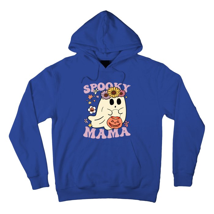 Groovy Spooky Mama Vibes Halloween Hippi Ghost Spooky Season Gift Hoodie