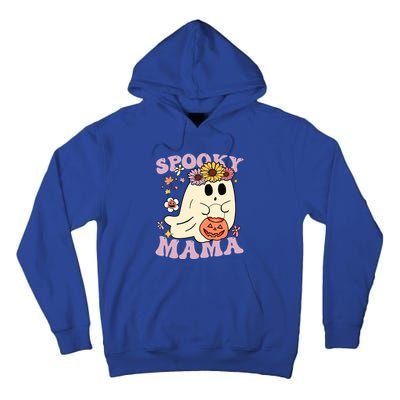 Groovy Spooky Mama Vibes Halloween Hippi Ghost Spooky Season Gift Tall Hoodie