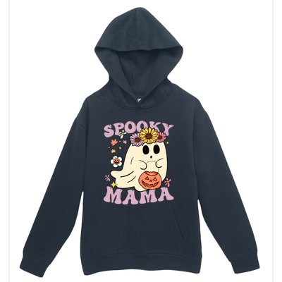 Groovy Spooky Mama Vibes Halloween Hippi Ghost Spooky Season Gift Urban Pullover Hoodie