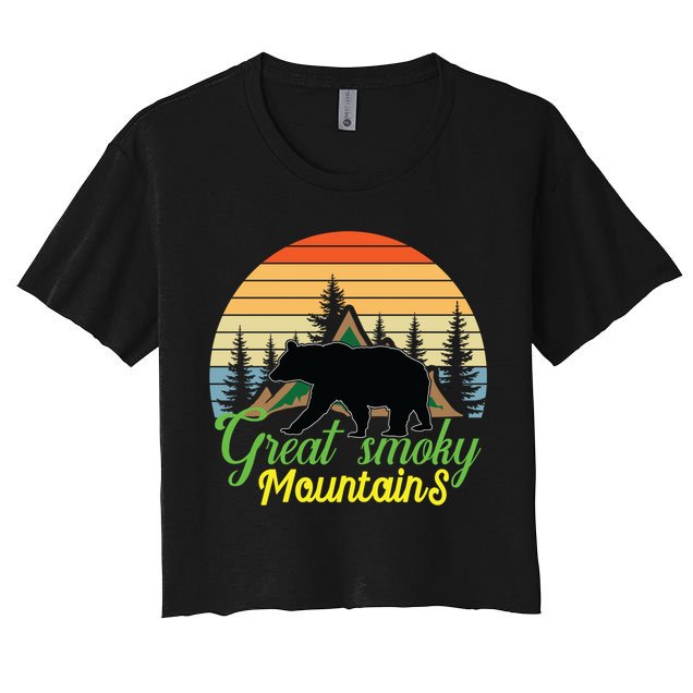Great Smoky Mountains Bear Tennessee Gatlinburg Nature Great Gift Crop Top