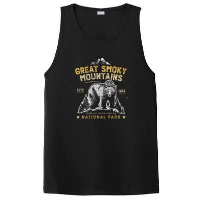 Great Smoky Mountains Cool Gift National Park Bear Vintage Cool Gift PosiCharge Competitor Tank