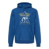 Great Smoky Mountains Cool Gift National Park Bear Vintage Cool Gift Premium Hoodie