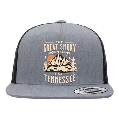 Great Smoky Mountains National Park Tennessee Hike Outdoors Flat Bill Trucker Hat