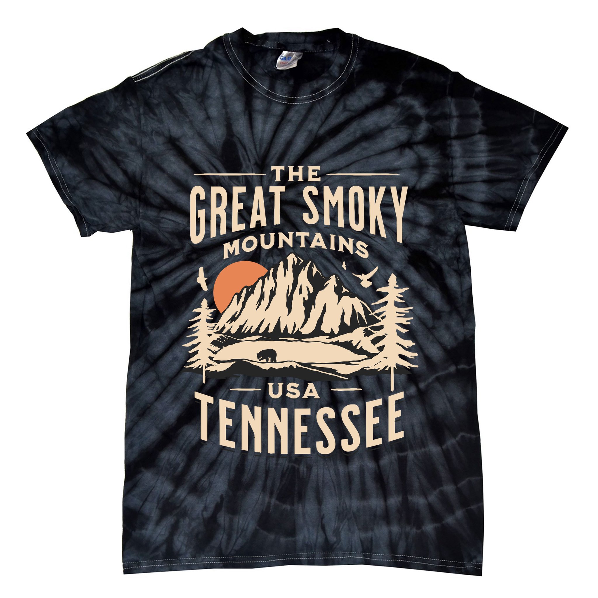 Great Smoky Mountains National Park Tennessee Hike Outdoors Tie-Dye T-Shirt