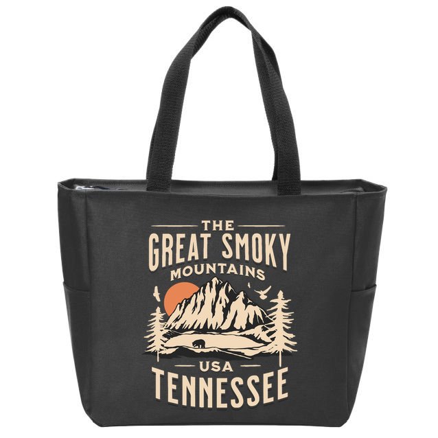 Great Smoky Mountains National Park Tennessee Hike Outdoors Zip Tote Bag
