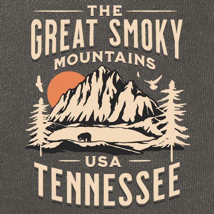 Great Smoky Mountains National Park Tennessee Hike Outdoors Cotton Canvas Backpack