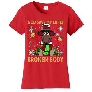 God Save My Little Broken Body Rizzo The Rat Muppets Christmas Women's T-Shirt