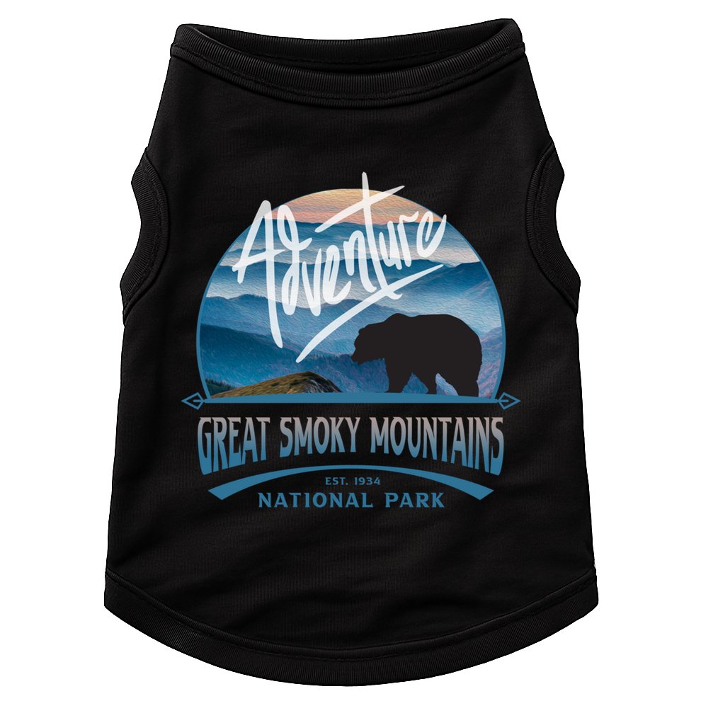 Great Smoky Mountains National Park Adventure Bear Souvenir Gift Doggie Tank