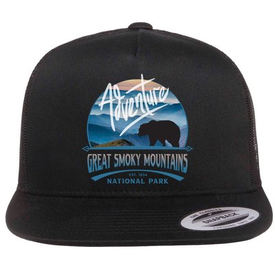 Great Smoky Mountains National Park Adventure Bear Souvenir Gift Flatbill Hat
