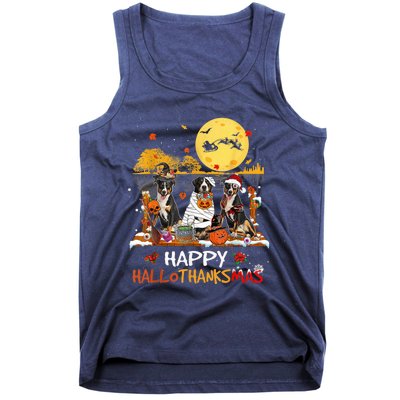 Greater Swiss Mountain Happy Hallothanksmas Halloween Tank Top