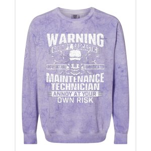 Grumpy Sarcastic Maintenance Technician Repairman Handyman Colorblast Crewneck Sweatshirt