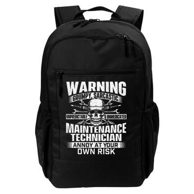 Grumpy Sarcastic Maintenance Technician Repairman Handyman Backpack