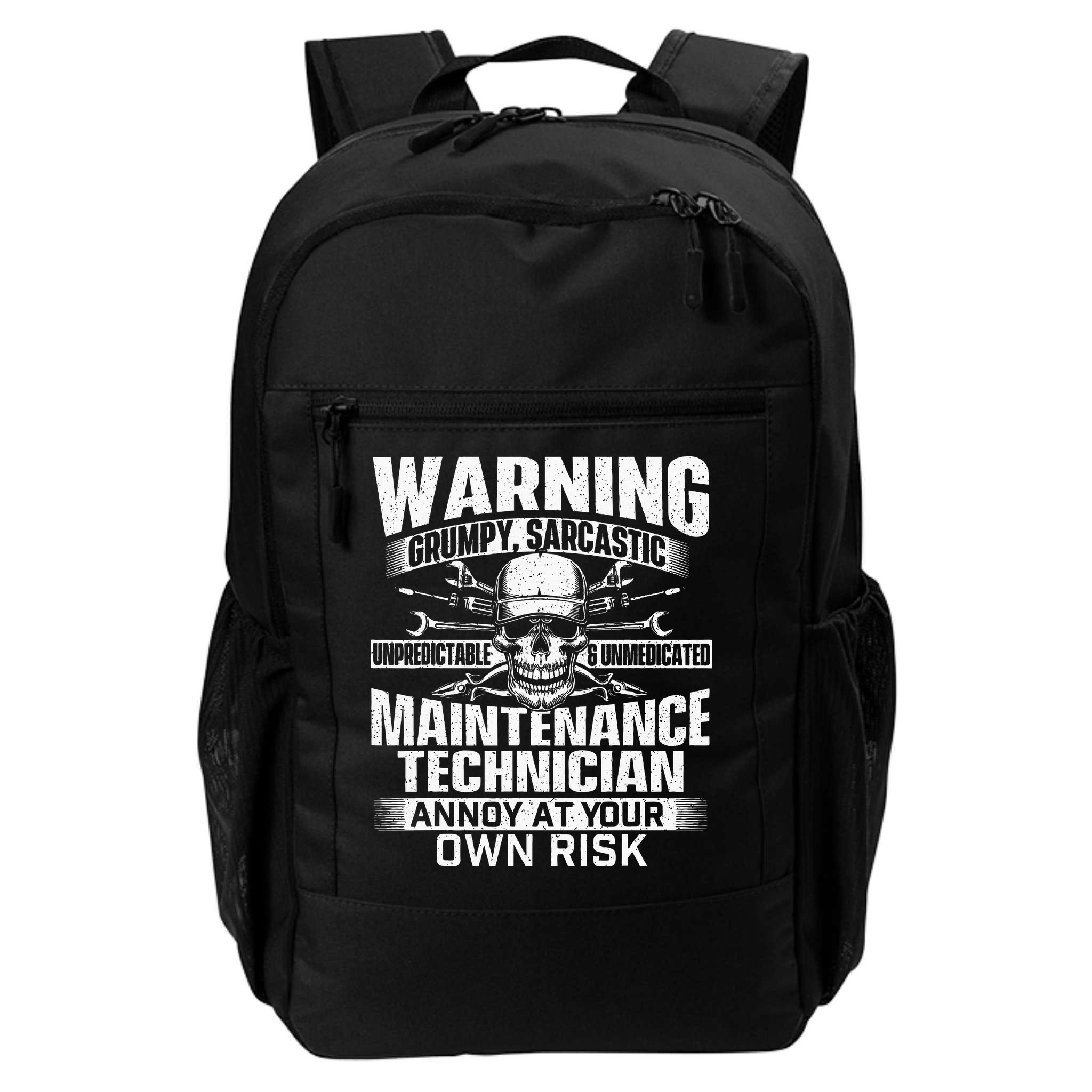 Grumpy Sarcastic Maintenance Technician Repairman Handyman Backpack
