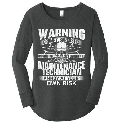 Grumpy Sarcastic Maintenance Technician Repairman Handyman Women's Perfect Tri Tunic Long Sleeve Shirt