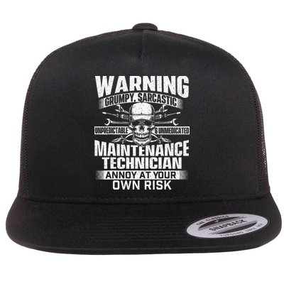 Grumpy Sarcastic Maintenance Technician Repairman Handyman Flatbill Hat