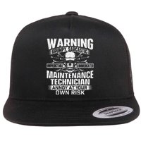 Grumpy Sarcastic Maintenance Technician Repairman Handyman Flat Bill Trucker Hat