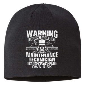 Grumpy Sarcastic Maintenance Technician Repairman Handyman Sustainable Beanie