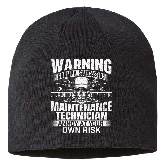 Grumpy Sarcastic Maintenance Technician Repairman Handyman Sustainable Beanie