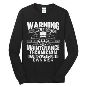 Grumpy Sarcastic Maintenance Technician Repairman Handyman Tall Long Sleeve T-Shirt