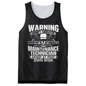 Grumpy Sarcastic Maintenance Technician Repairman Handyman Mesh Reversible Basketball Jersey Tank