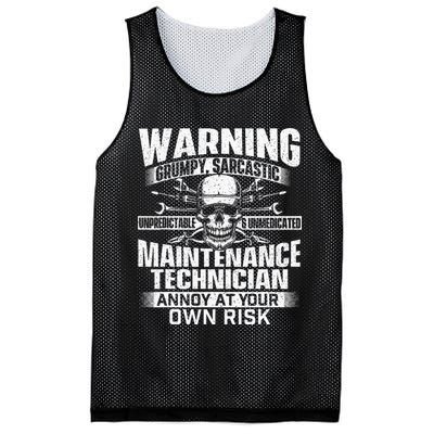Grumpy Sarcastic Maintenance Technician Repairman Handyman Mesh Reversible Basketball Jersey Tank