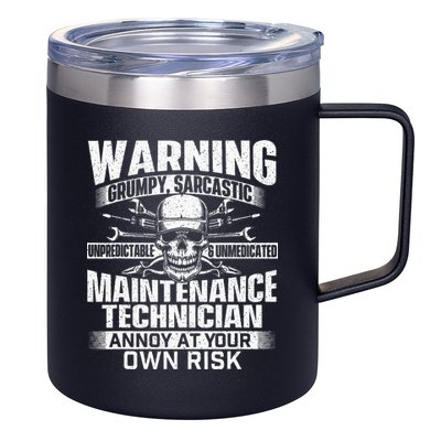 Grumpy Sarcastic Maintenance Technician Repairman Handyman 12oz Stainless Steel Coffee Mug