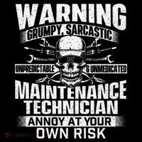Grumpy Sarcastic Maintenance Technician Repairman Handyman Cooling Performance Long Sleeve Crew