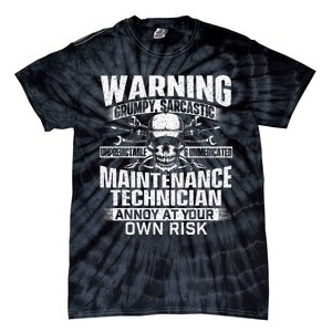 Grumpy Sarcastic Maintenance Technician Repairman Handyman Tie-Dye T-Shirt