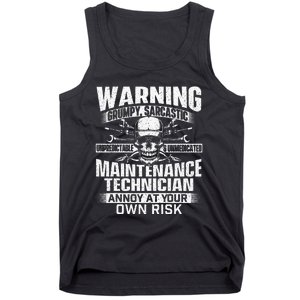 Grumpy Sarcastic Maintenance Technician Repairman Handyman Tank Top