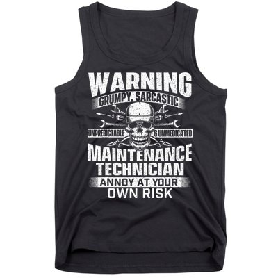 Grumpy Sarcastic Maintenance Technician Repairman Handyman Tank Top