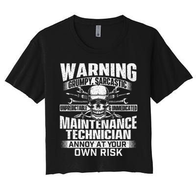 Grumpy Sarcastic Maintenance Technician Repairman Handyman Crop Top
