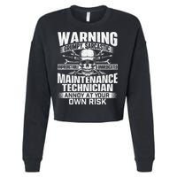 Grumpy Sarcastic Maintenance Technician Repairman Handyman Cropped Pullover Crew