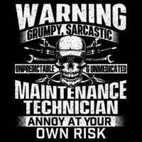 Grumpy Sarcastic Maintenance Technician Repairman Handyman Cropped Pullover Crew