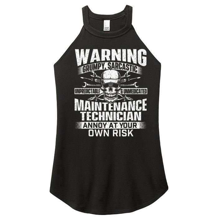 Grumpy Sarcastic Maintenance Technician Repairman Handyman Women’s Perfect Tri Rocker Tank