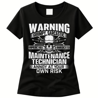 Grumpy Sarcastic Maintenance Technician Repairman Handyman Womens T-Shirt