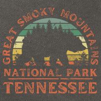 Great Smoky Mountains National Park Tennessee Bear Hiking Cotton Canvas Backpack